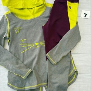 Tea Collection Gray and Purple Kids Matching Set